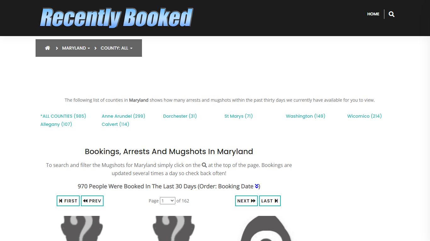 Bookings, Arrests and Mugshots in Anne Arundel County,