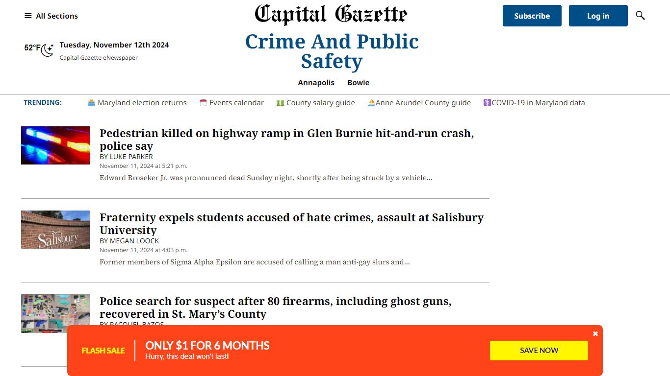 Crime and Public Safety – Capital Gazette