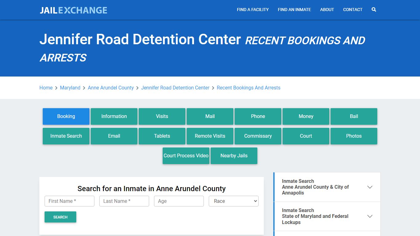 Jennifer Road Detention Center Recent Bookings And Arrests - Jail Exchange